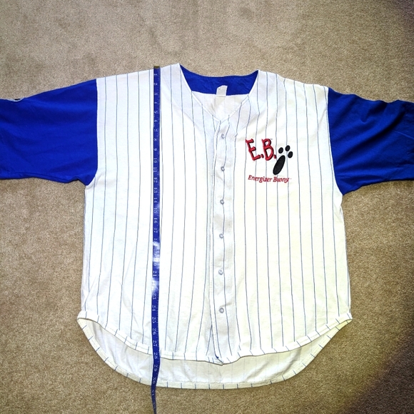 Energizer Bunny Shirt / Baseball Jersey / Vintage Energizer Bunny Button Up - Picture 7 of 8